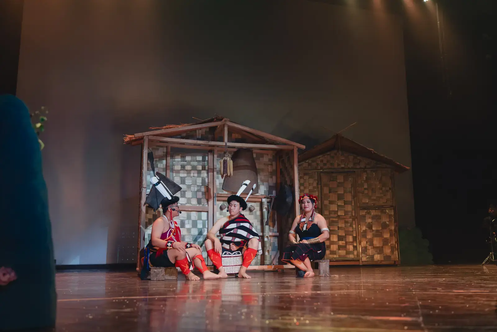 Storm sequence — ensemble in stylised wind movement, A Winter Night's Dream.